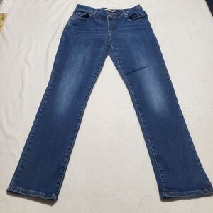 Levis Jeans Women's 14 Classic Mid Rise Skinny Stretch Blue Denim Pants 30x28